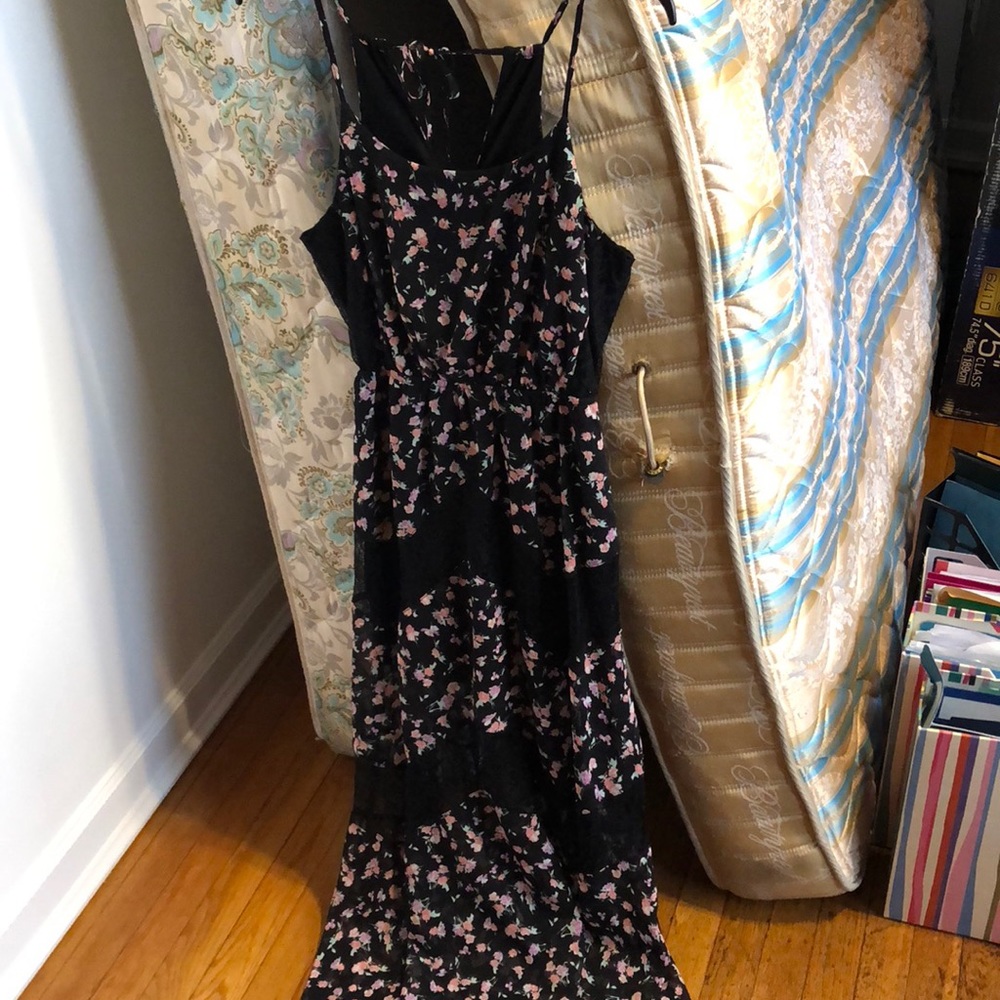 Candies lace slit dress long